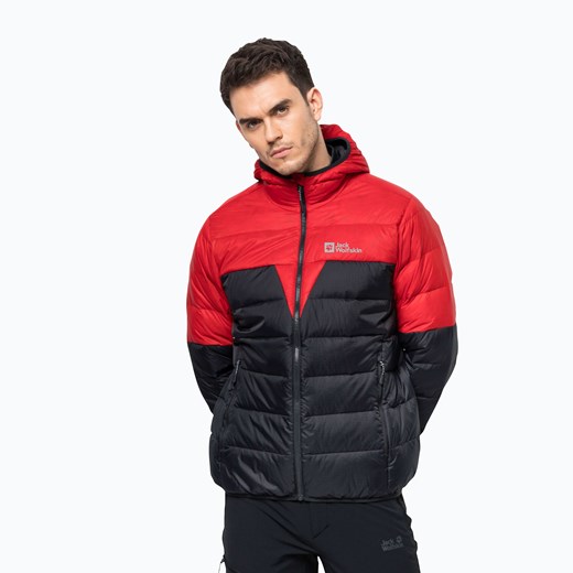 Kurtka puchowa męska Jack Wolfskin Dna Tundra Down Hoody czarno-czerwona Jack Wolfskin XL okazyjna cena sportano.pl