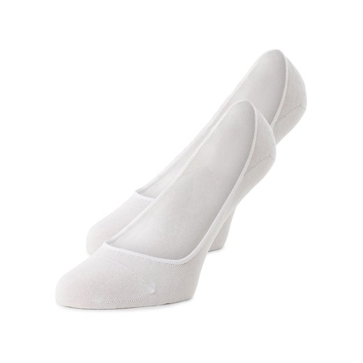 HUGO Damskie skarpety do obuwia sportowego pakowane po 2 szt. Kobiety Bawełna biały jednolity ze sklepu vangraaf w kategorii Skarpetki damskie - zdjęcie 159130863