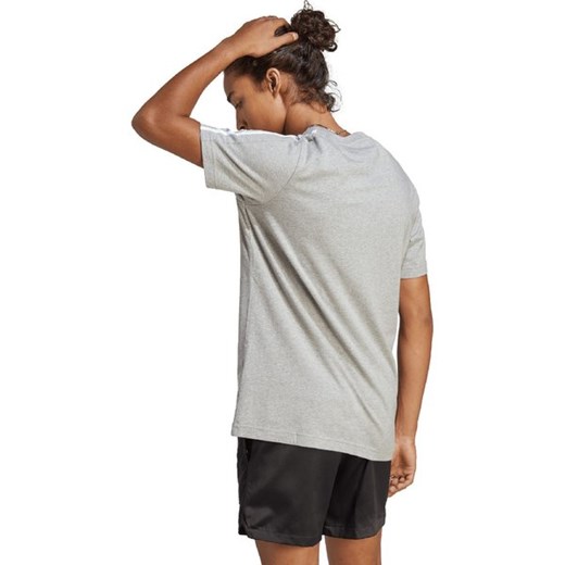 T-shirt męski szary Adidas z krótkim rękawem 