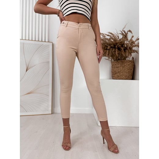 spodnie monfert beżowe m/38 ze sklepu UBRA w kategorii Spodnie damskie - zdjęcie 159137750