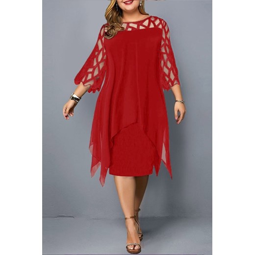Sukienka MAXILARA RED ze sklepu Ivet Shop w kategorii Sukienki - zdjęcie 159153642