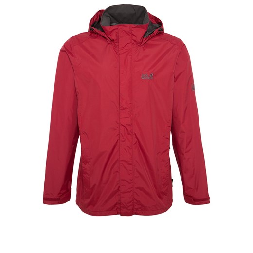 Jack Wolfskin POURING RAIN Kurtka hardshell indian red zalando czerwony długie