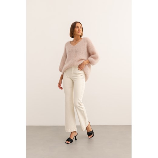 Maxwell Moherowy Sweter Pudrowy Róż Premium : kolor - Maxwell Moherowy Sweter Lorenzo UNI Lorenzo