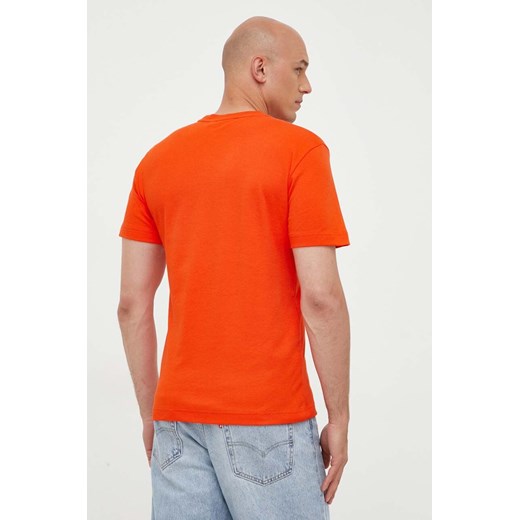 Calvin Klein t-shirt bawełniany kolor pomarańczowy gładki Calvin Klein XL ANSWEAR.com