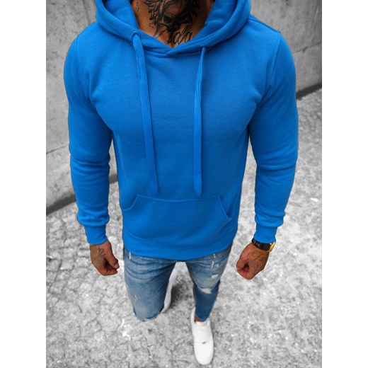 Bluza męska niebieska Ozonee w stylu młodzieżowym 