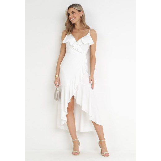 Biała Sukienka Adathe ze sklepu Born2be Odzież w kategorii Sukienki - zdjęcie 159195114