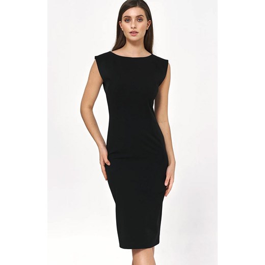 Czarna sukienka o ołówkowym fasonie S220, Kolor czarny, Rozmiar 34, Nife ze sklepu Primodo w kategorii Sukienki - zdjęcie 159204314