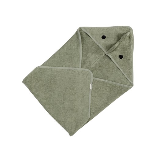 Kindsgut Ręcznik &quot;Dino&quot; w kolorze zielonym z kapturem - 75 x 75 cm Kindsgut Limango Polska wyprzedaż