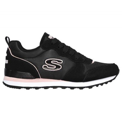 Buty sportowe damskie czarne Skechers płaskie wiązane 
