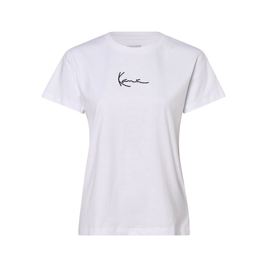 Karl Kani T-shirt damski Kobiety Bawełna biały jednolity ze sklepu vangraaf w kategorii Bluzki damskie - zdjęcie 159244391
