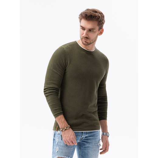 Sweter męski - oliwkowy V7 E121 M ombre