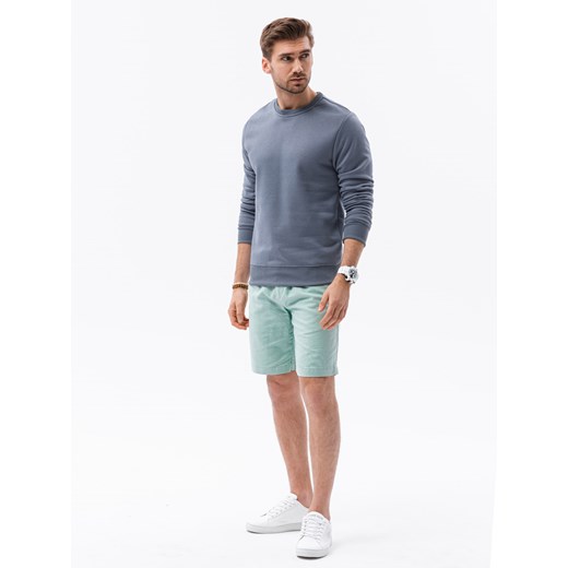 Bluza męska bez kaptura BASIC - jeansowa V7 B978 XL ombre