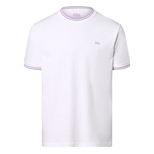 Finshley & Harding London T-shirt męski Mężczyźni Bawełna biały jednolity Finshley & Harding London M okazyjna cena vangraaf