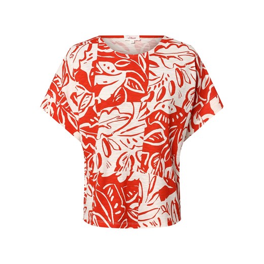 s.Oliver T-shirt damski Kobiety Bawełna koralowy wzorzysty 40 vangraaf