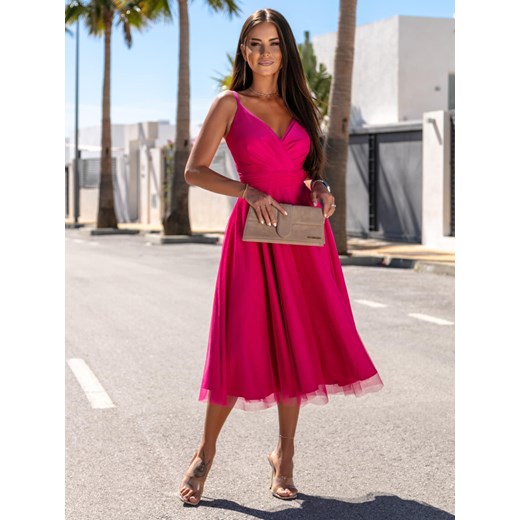 Sukienka tiulowa fuksja Jasmina Butik Lalala 38 butiklalala