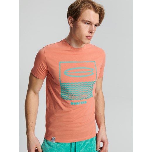 Sinsay - Koszulka z nadrukiem - Różowy Sinsay M Sinsay