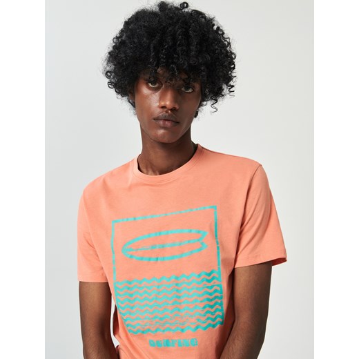 Sinsay - Koszulka z nadrukiem - Różowy Sinsay XL Sinsay