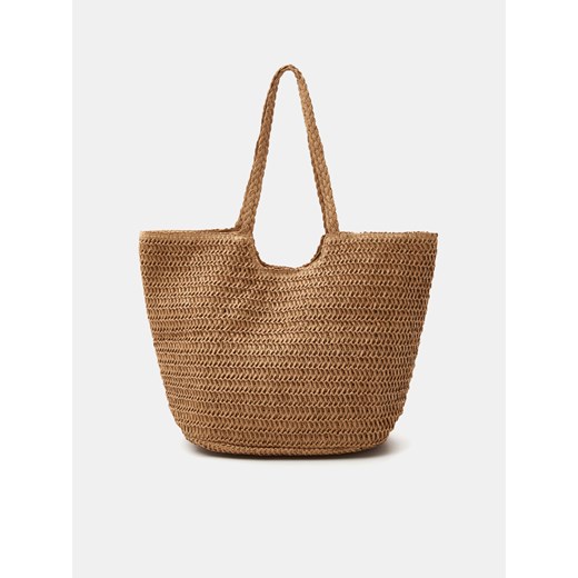 Sinsay - Torba shopper - Beżowy Sinsay Jeden rozmiar Sinsay