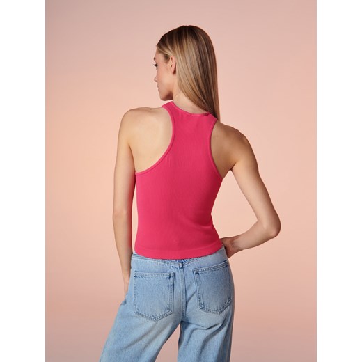 Sinsay - Top w prążki - Różowy Sinsay L Sinsay