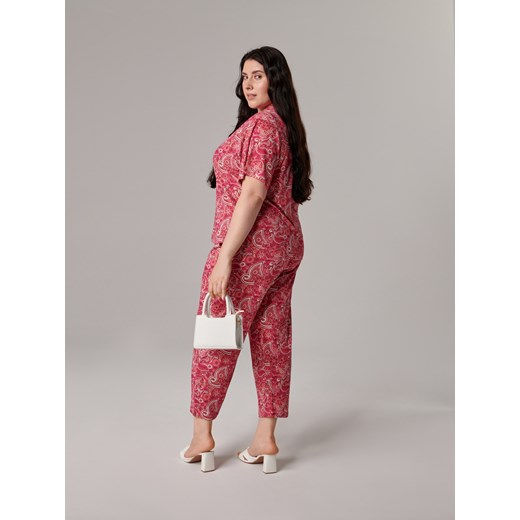 Sinsay - Spodnie ze wzorem - Różowy Sinsay 2XL Sinsay