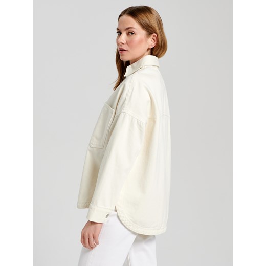 Sinsay - Kurtka jeansowa - Kremowy Sinsay 38 Sinsay
