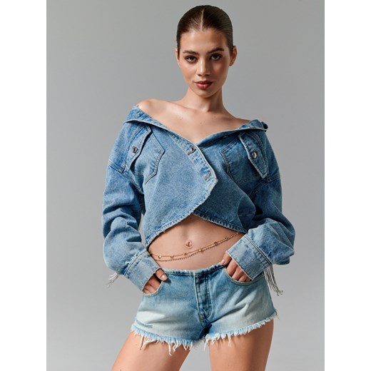 Szorty niebieskie Sinsay w stylu młodzieżowym 