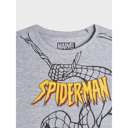 Sinsay - Koszulka Spiderman - Szary Sinsay 134 Sinsay