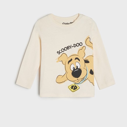 Sinsay - Koszulka Scooby Doo - Beżowy Sinsay 74 Sinsay