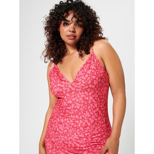 Sinsay - Sukienka midi z rozcięciem - Różowy Sinsay XXS Sinsay