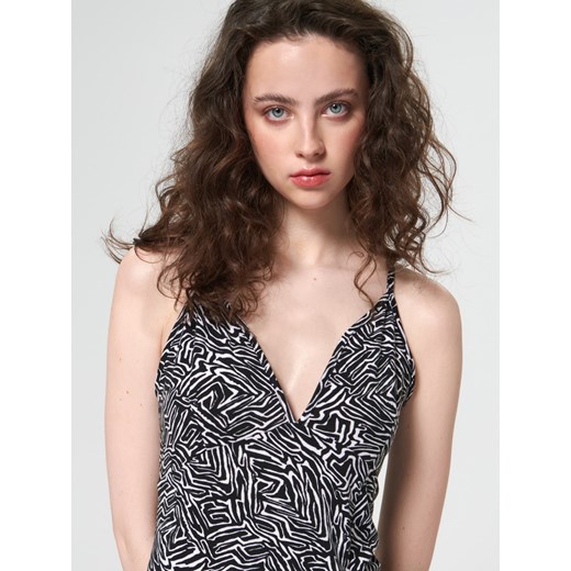 Sinsay - Sukienka midi z rozcięciem - Wielobarwny Sinsay XS Sinsay