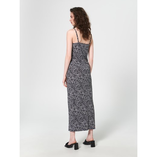 Sinsay - Sukienka midi z rozcięciem - Wielobarwny Sinsay XS Sinsay