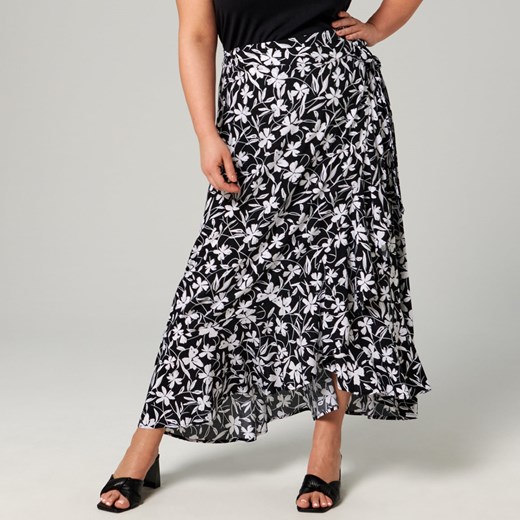 Sinsay - Spódnica maxi w kwiaty - Czarny Sinsay 3XL Sinsay