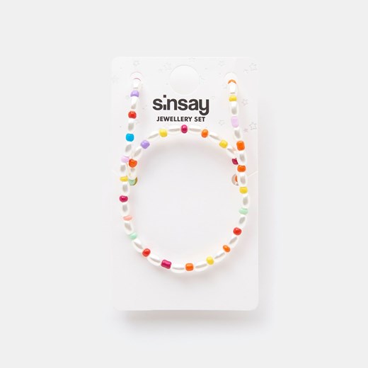 Sinsay - Zestaw biżuterii - Wielobarwny Sinsay Jeden rozmiar Sinsay