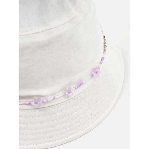 Sinsay - Kapelusz bucket hat - Kremowy Sinsay Jeden rozmiar Sinsay