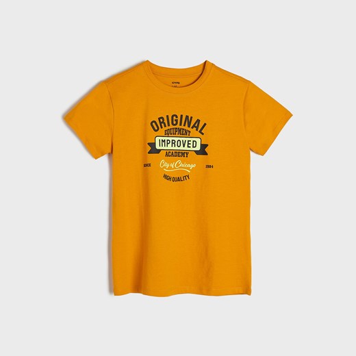 Sinsay - Koszulka z nadrukiem - Żółty Sinsay 158 Sinsay