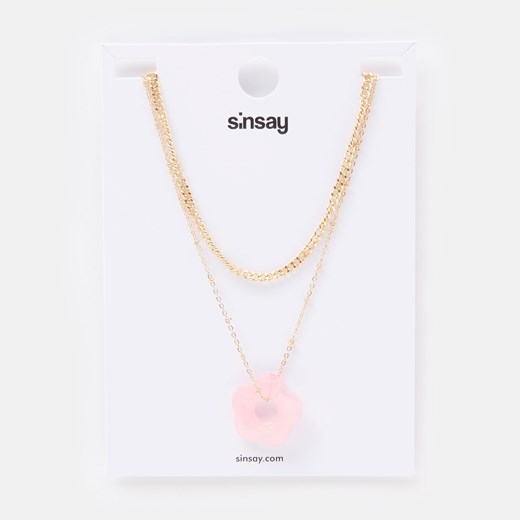 Sinsay - Naszyjniki 2 pack - Różowy Sinsay Jeden rozmiar Sinsay