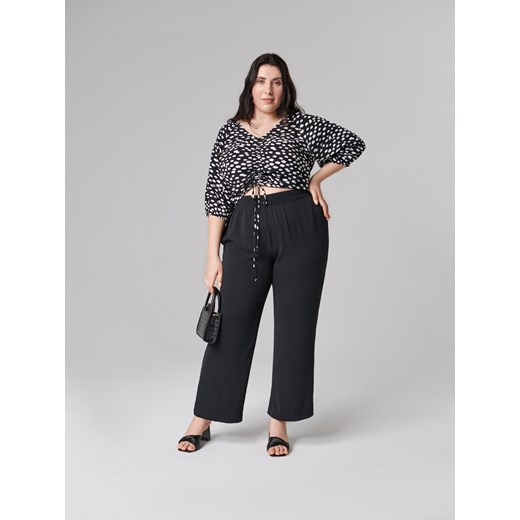 Sinsay - Bluzka z bufiastymi rękawami - Wielobarwny Sinsay 2XL Sinsay