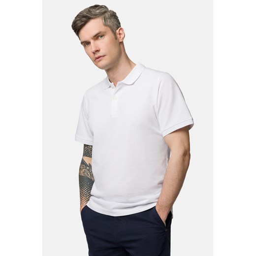 Koszulka Polo Bawełniana Biała Blake ze sklepu Lancerto S.A. w kategorii T-shirty męskie - zdjęcie 159299892