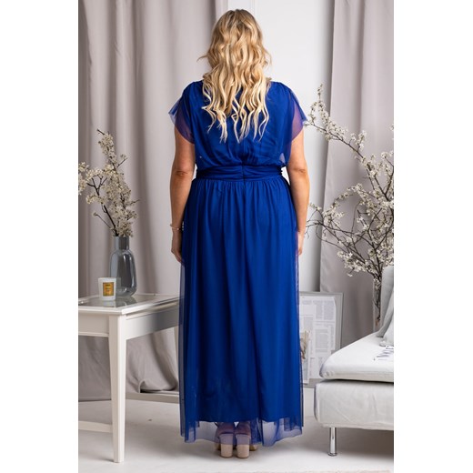 Sukienka tiulowa długa plus size na wesele MANUELA chabrowa Karko karko.pl okazja