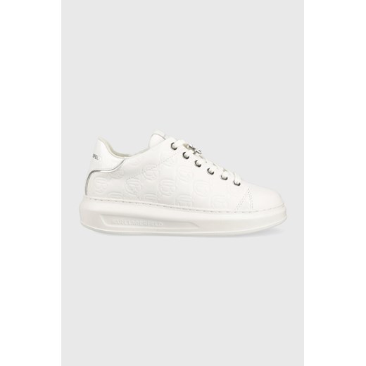 Karl Lagerfeld sneakersy skórzane KAPRI KC kolor biały KL62523F ze sklepu ANSWEAR.com w kategorii Buty sportowe damskie - zdjęcie 159313634
