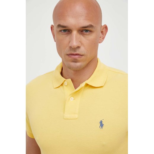 Polo Ralph Lauren polo bawełniane kolor żółty gładki Polo Ralph Lauren XL ANSWEAR.com