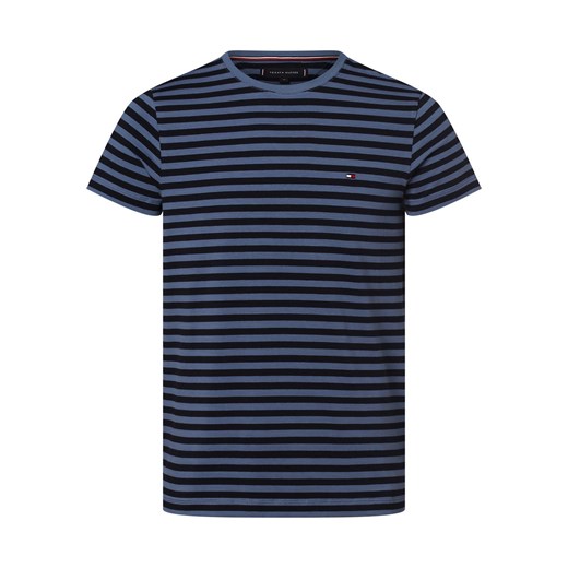 Tommy Hilfiger T-shirt męski Mężczyźni Dżersej indygo jednolity ze sklepu vangraaf w kategorii T-shirty męskie - zdjęcie 159313982