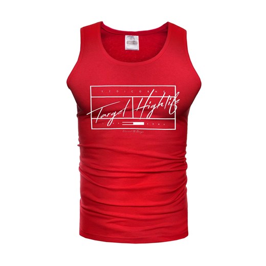 Koszulka bezrękawnik am10483a -  czerwona ze sklepu Risardi w kategorii T-shirty męskie - zdjęcie 159317721