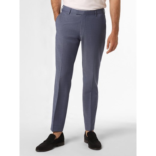 JOOP! Męskie spodnie od garnituru modułowego Mężczyźni Modern Fit niebieski marmurkowy ze sklepu vangraaf w kategorii Spodnie męskie - zdjęcie 159318044