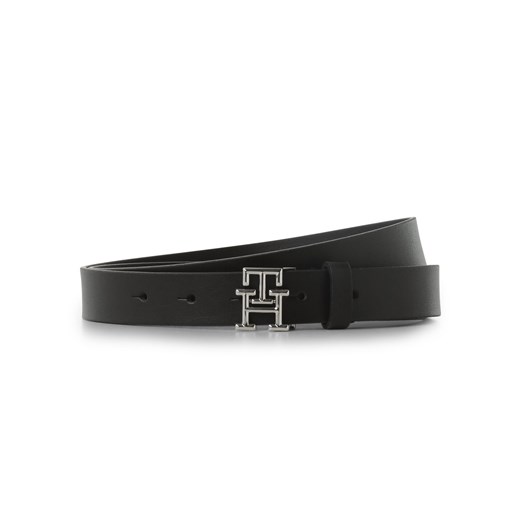 Tommy Hilfiger Damski pasek skórzany Kobiety skóra czarny jednolity ze sklepu vangraaf w kategorii Paski damskie - zdjęcie 159318113