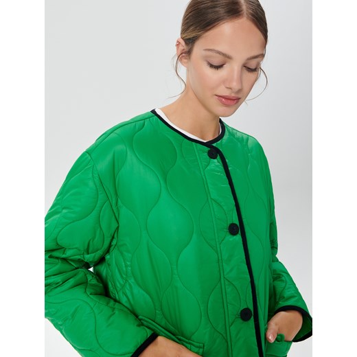 Sinsay - Kurtka pikowana - Zielony Sinsay XL wyprzedaż Sinsay