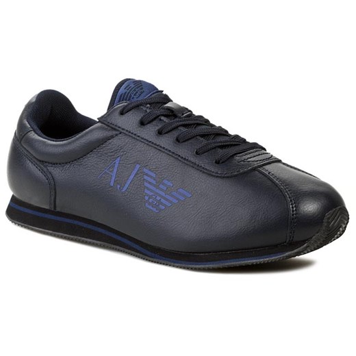 Sneakersy ARMANI JEANS - 06533 35 5E Blue eobuwie-pl szary gładkie