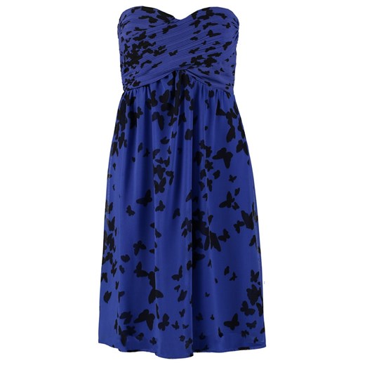 ESPRIT Collection Sukienka letnia electric blue zalando granatowy abstrakcyjne wzory