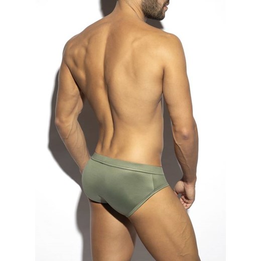 Slipy męskie | Eco Shiny Brief Khaki UN562 | ES Collection Es Collection XL meskiegacie.pl