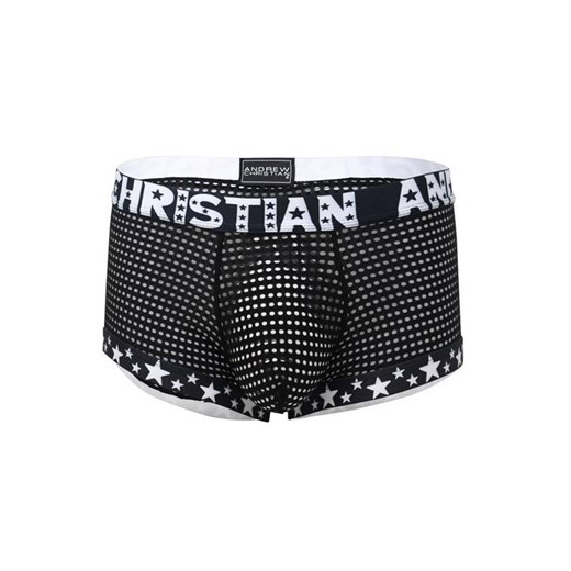 BOKSERKI MĘSKIE ANDREW CHRISTIAN - ALMOST NAKED MESH BOXER BLACK 92672 Andrew Christian XL meskiegacie.pl